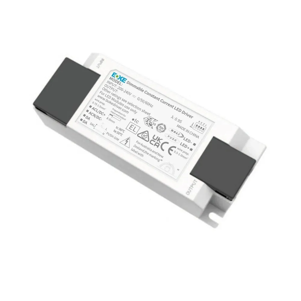 Feu clignotant LED Alimentation BOKE DALI/PUSH gradable 200-240V anti-scintillement 6-42V 150-300mA 10.5W.