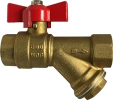 1/2" Mipxfip Laiton Ball Valve W/strainer 947133