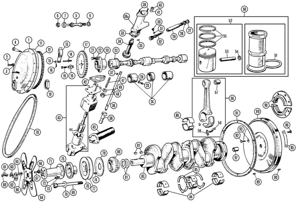 TIMING CHAIN, HEAVY DUTY, TR2-TR4A avec certificat d'origine