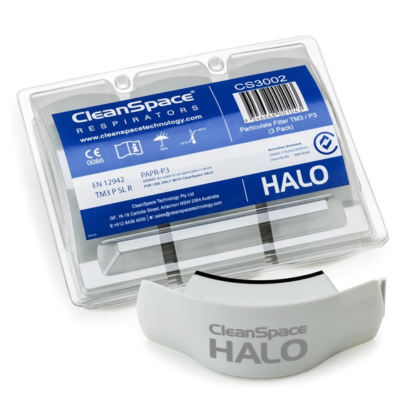 Filtre ventilation assistée à particules CleanSpace™ HALO TM3 P3 - pack de 3 - CLEANSPACE