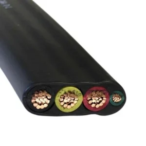 500' 4/0 3 Heavy Duty Flat W/GRND THW/submersible Pump Cable Cuivre PVC 600V