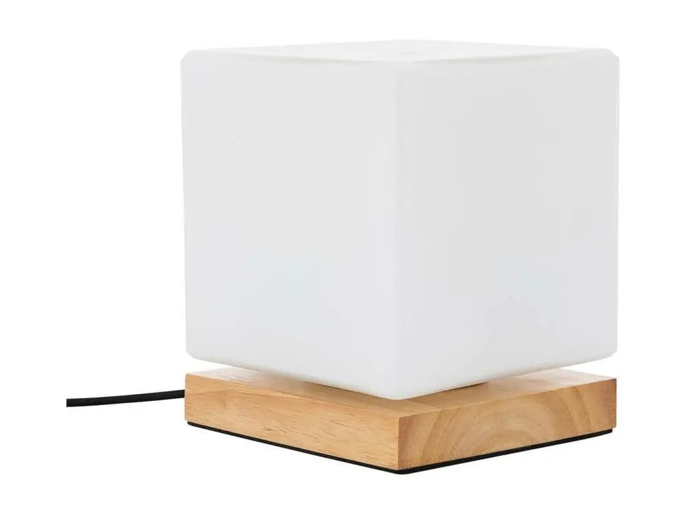 Ledkia Lampe à Poser Bois et Verre Retilles Blanc avec écran tactile