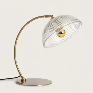 Ledkia Lampe à Poser Métal et Verre Shila Doré avec écran tactile