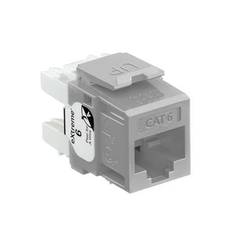 Leviton Cat 6 QUICKPORT Jack Gris QUICKPACK 61110-RG6