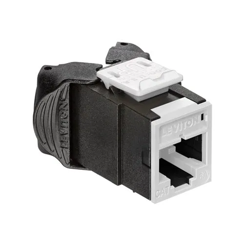 Leviton Cat 6A UTP QUICKPORT Jack Blanc pur 6AUJK-RW6