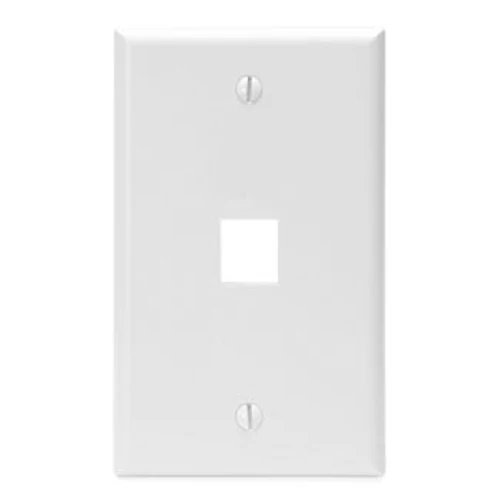 Leviton Single-Gang QUICKPORT 1-Port Wallplate Blanc pur 41080-1WP