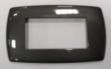 PLACCA BTICINO LEGRAND VELA TONDA 4 MODULI ACCIAIO MÉTALLIQUE 682552