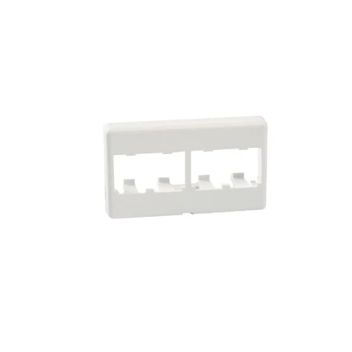 4 Port Mini-Com Configurable Furniture Faceplate Standard Opening ABS CFFP4WH avec écran tactile
