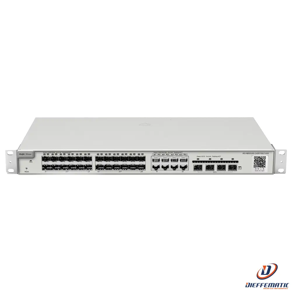 Reyee RG-NBS5200-24SFP/8GT4XS Switch Cloud Layer 3 avec boîtier IP67
