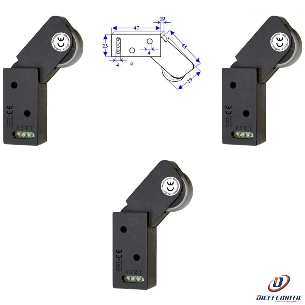 Rotelli Contatti Allarme Passaggio Securvera Se-Rcmtrcvapb - Compatible Gestion de Flotte