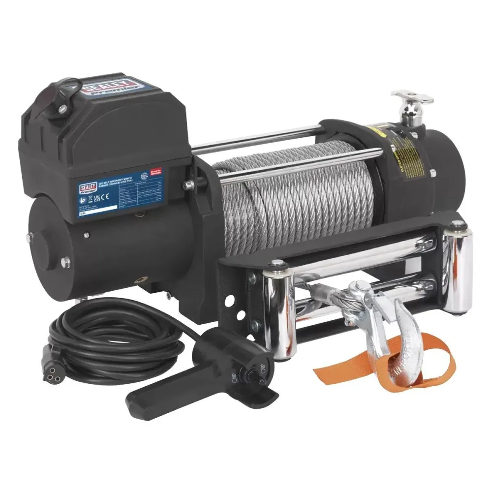 Sealey SRW5450 12V Self Recovery Winch 5450kg (12000lb) Line Pull