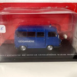 Terminal de communication Renault estafette 800 minicar bleue gendarmerie avec radar mobile