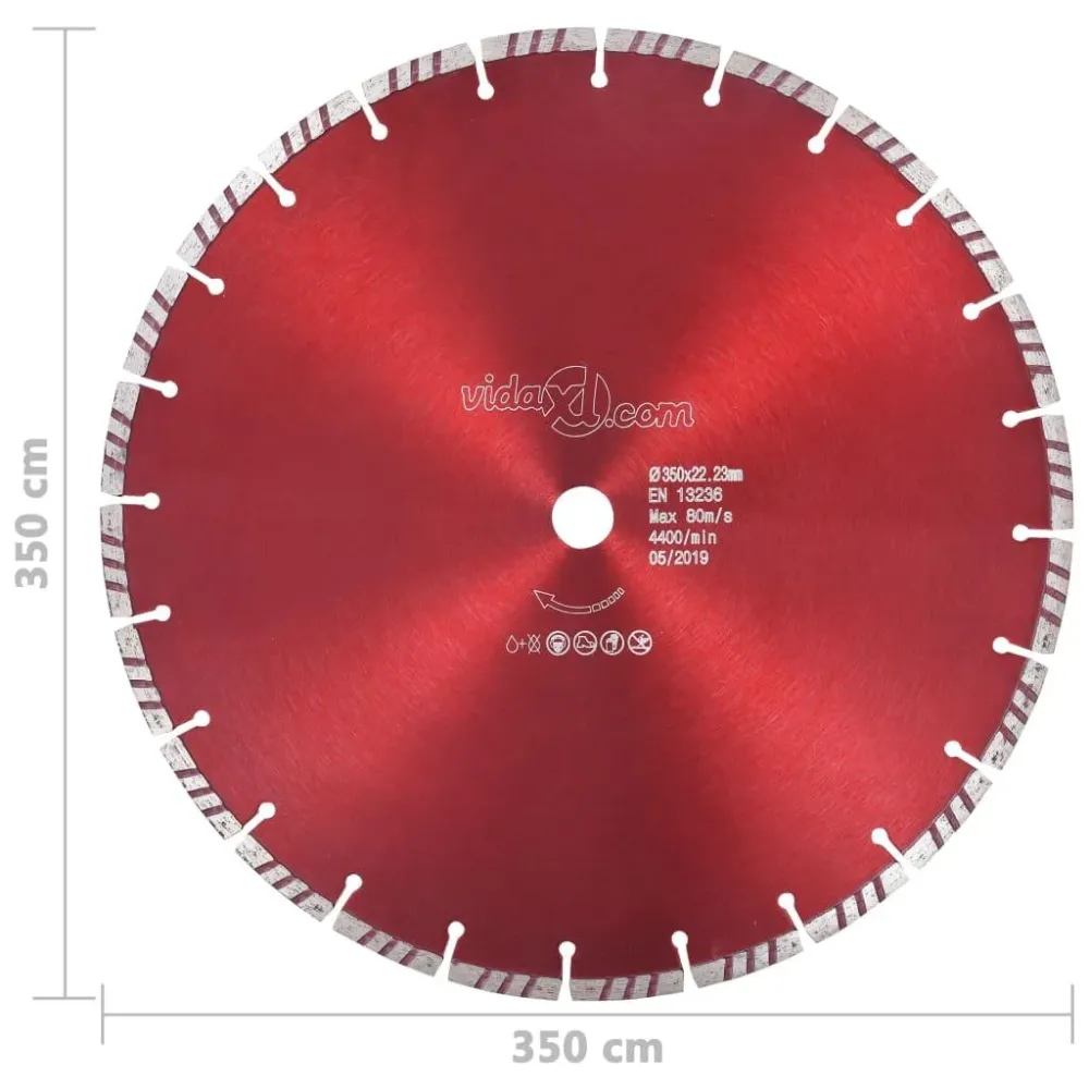 Disque de coupe diamanté avec turbo acier 350 mm 02_0003725