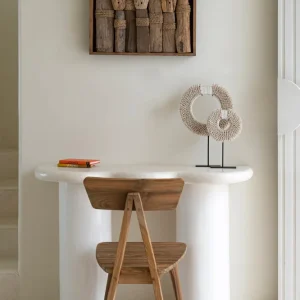 Papua Shell Disc on Stand - Blanc pur - S