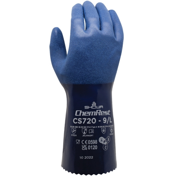 Gant chimique CS 720 - 7/S - SHOWA - Conforme aux Normes