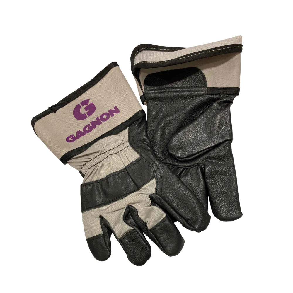 Gants "GAGNON" en cuir de vache et coton, léger