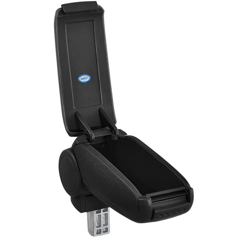 Accoudoir central pour Dacia Duster avec compartiment rembourré cuir-synthétique noir avec des coutures rouges 03_0000420
