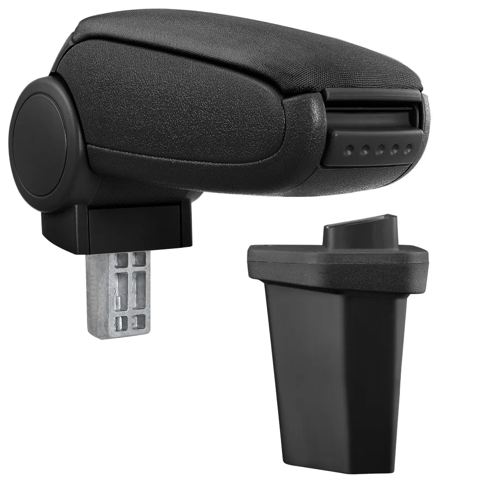 Accoudoir central pour Hyundai I20 / 2ème génération avec compartiment rembourré textile noir 03_0000491