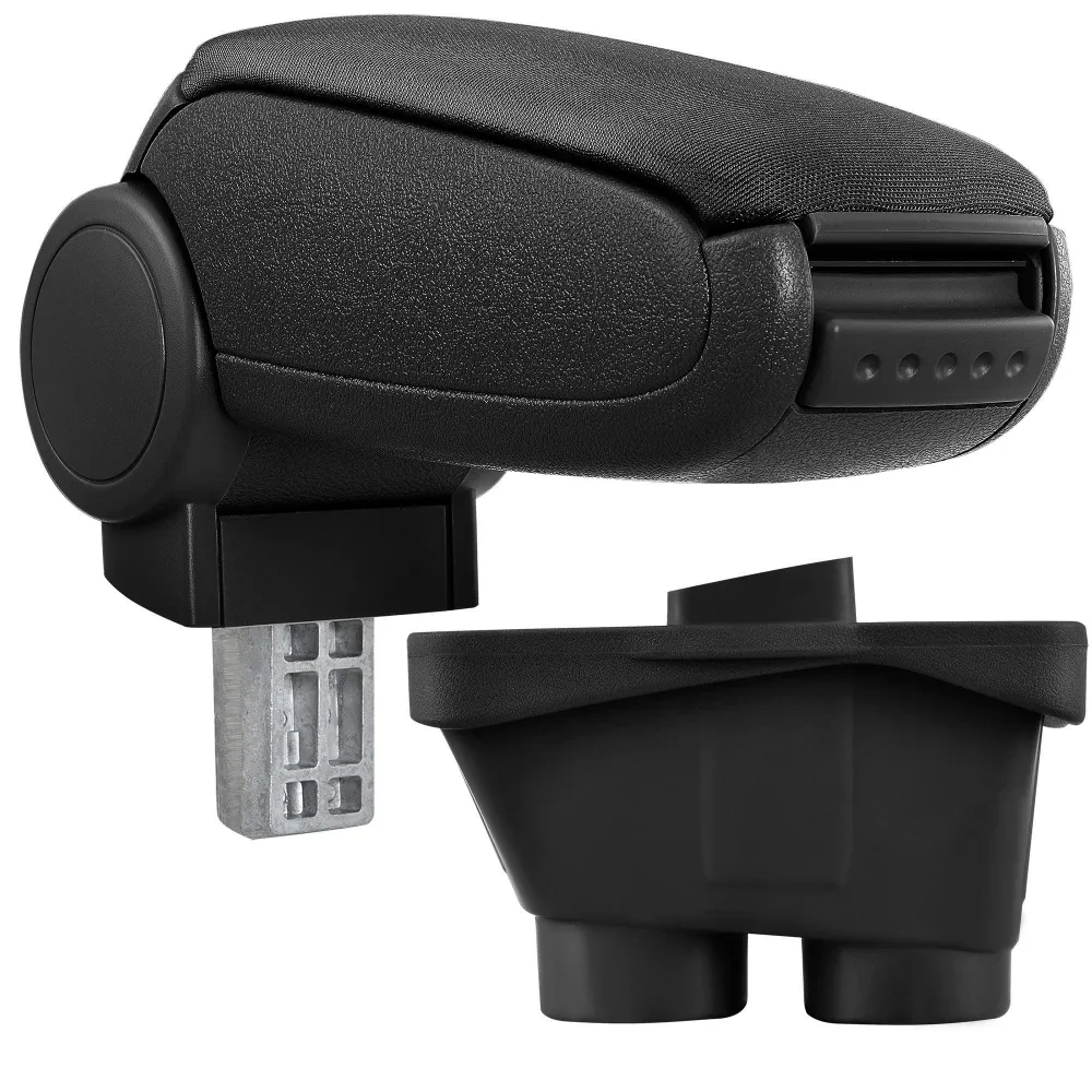 Accoudoir central pour Peugeot 208 avec compartiment rembourré textile noir 03_0000616
