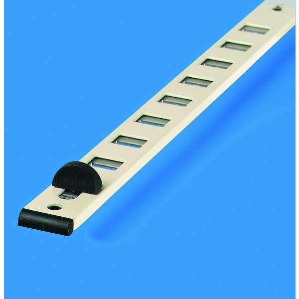 Grille à glissière simple en applique d'ération intérieure 485/1 - Largeur : 375 mm - Hauteur : 22 mm - Coloris : arg...