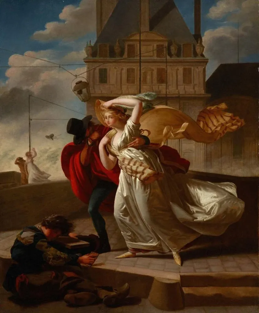 Tableau Coup de vent sur le Pont Royal - Michel Garnier | Reproduction