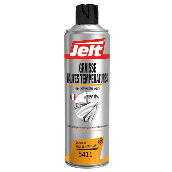 Huile moteur diesel Graisse lubrifiant HAUTES TEMPÉRATURES - érosol - 650 ml brut / 400 ml net - JELT
