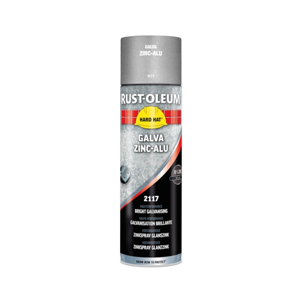 Lubrifiant transmission Revêtement galvanisant HARD HAT GALVA ZINC-ALU - 500 ml - RUST-OLEUM