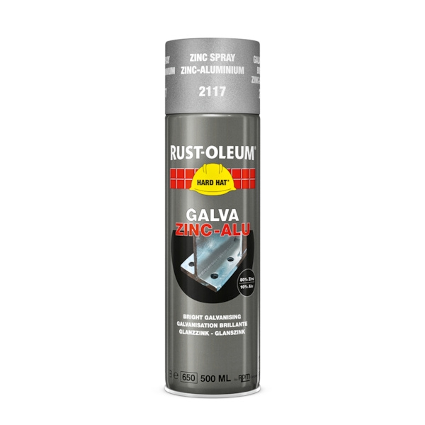 Lubrifiant transmission Revêtement galvanisant HARD HAT GALVA ZINC-ALU - 500 ml - RUST-OLEUM