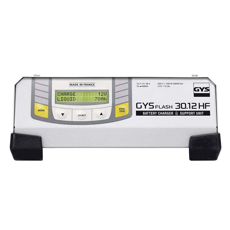 Chargeur automatique GYS 029224 GYSFLASH 30.12 HF 12V 30A pour travaux sur voie