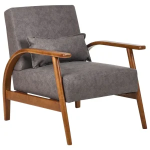 Armchair SKARA Faux Cuir véritable Dark Brown