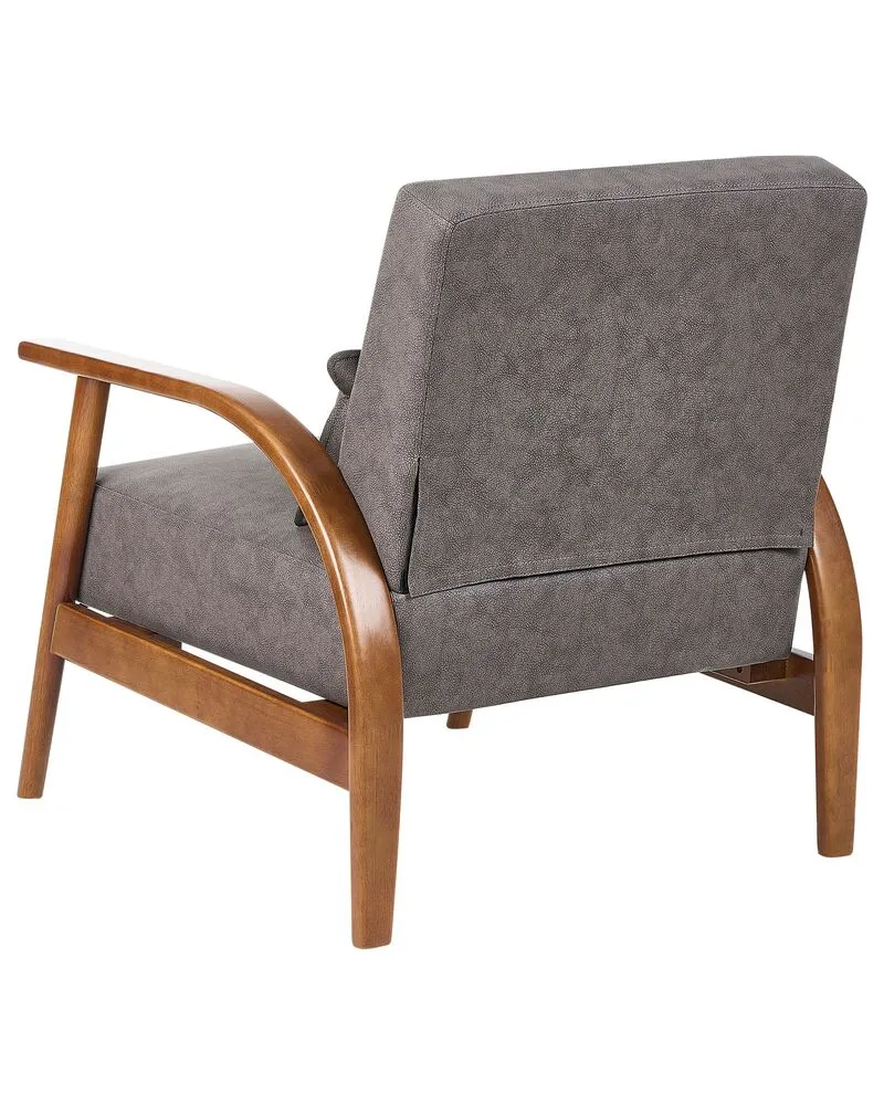 Armchair SKARA Faux Cuir véritable Dark Brown