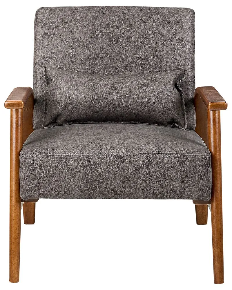 Armchair SKARA Faux Cuir véritable Dark Brown