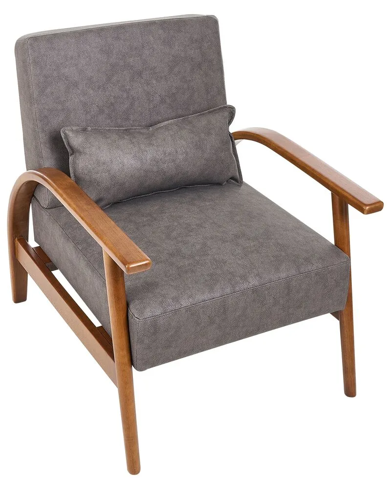 Armchair SKARA Faux Cuir véritable Dark Brown