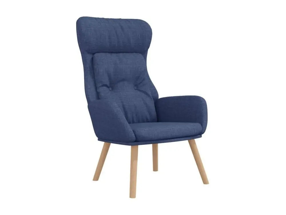 Chaise de relaxation Bleu Tissu avec Garantie