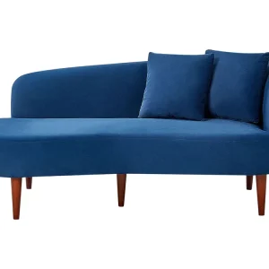 Couvre-selle imperméable Right Hand Velours Chaise Lounge Blue CHAUMONT