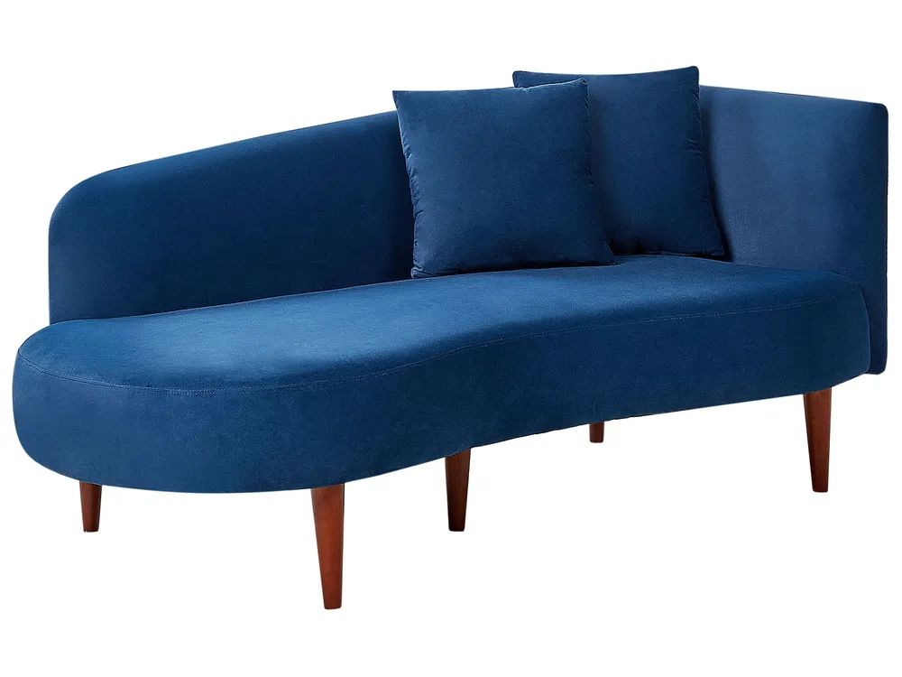 Couvre-selle imperméable Right Hand Velours Chaise Lounge Blue CHAUMONT
