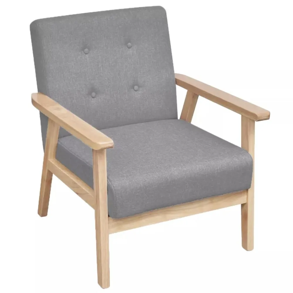 Fauteuil chaise siège lounge design club sofa salon tissu gris manifeste 1102080/3