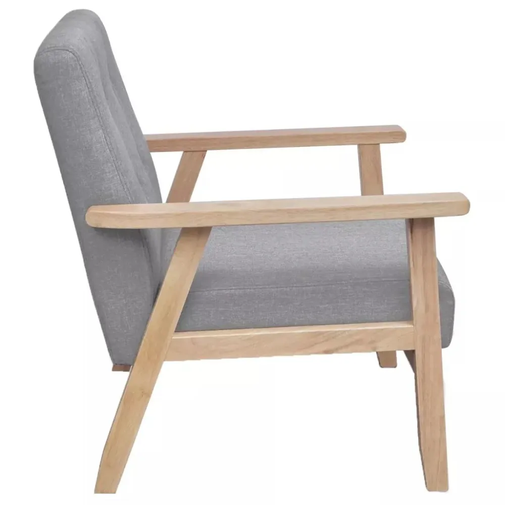 Fauteuil chaise siège lounge design club sofa salon tissu gris manifeste 1102080/3
