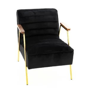 Fauteuil Hutch velours noir par SW-MOTECH