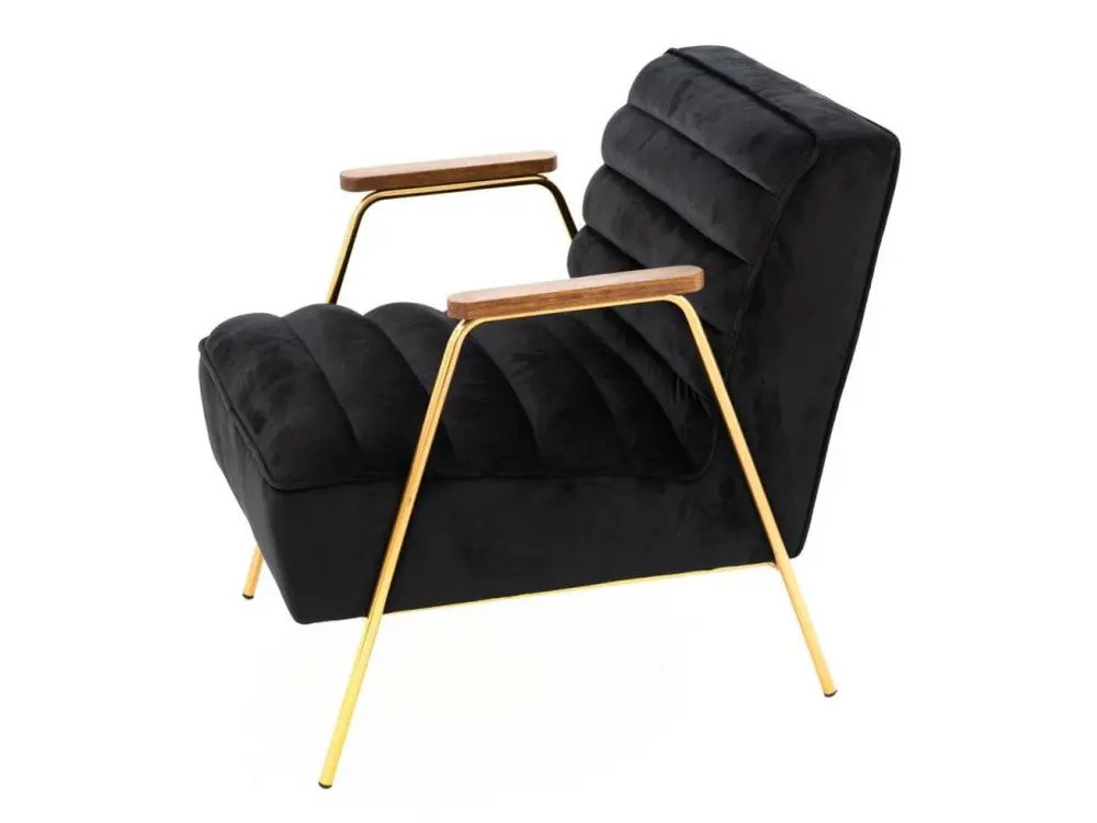 Fauteuil Hutch velours noir par SW-MOTECH