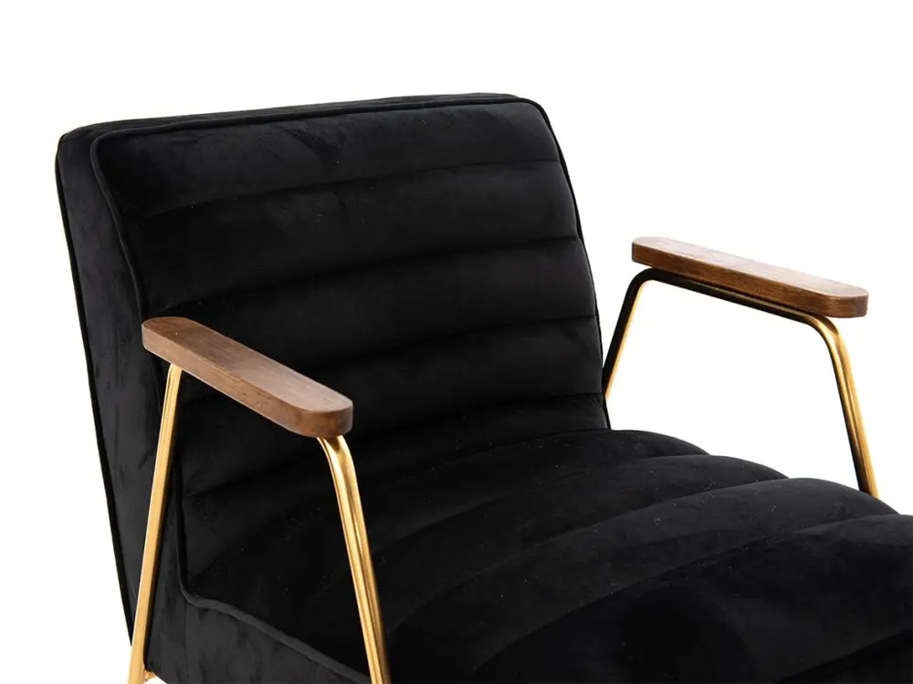 Fauteuil Hutch velours noir par SW-MOTECH