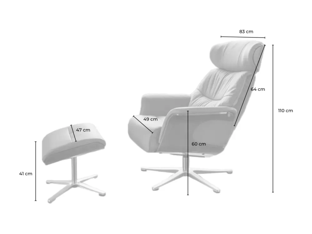Fauteuil - marron cuir - TOSAR - Compatible Universelle
