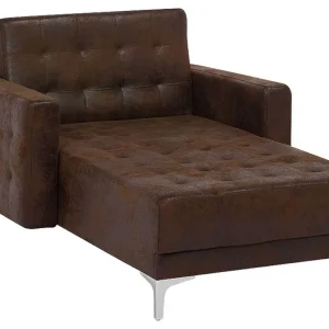 Faux Leather Chaise Lounge Café ABERDEEN - Compatible Universelle