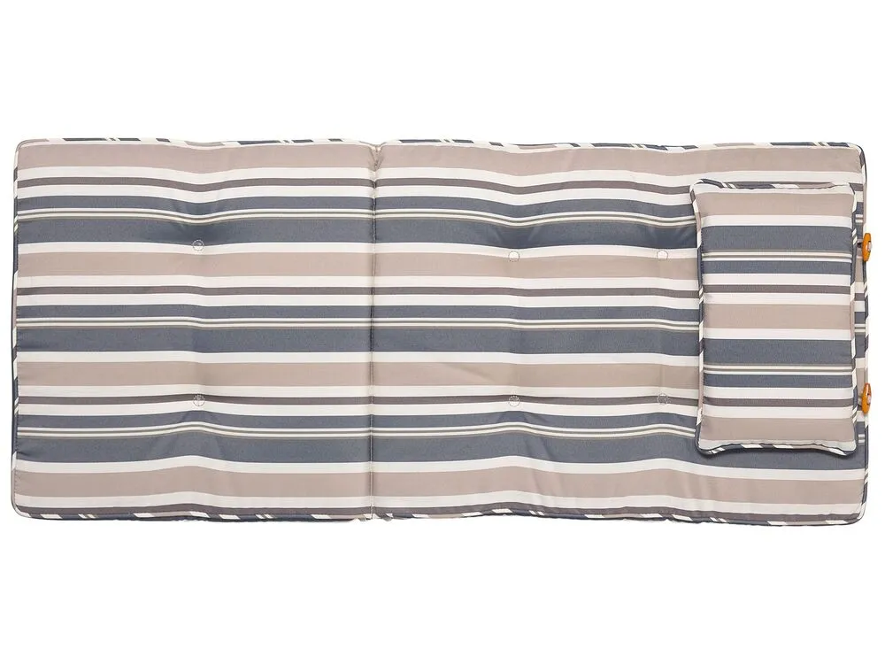 Kussen voor tuinstoel set van 8 donkerblauw/beige MAUI par SW-MOTECH