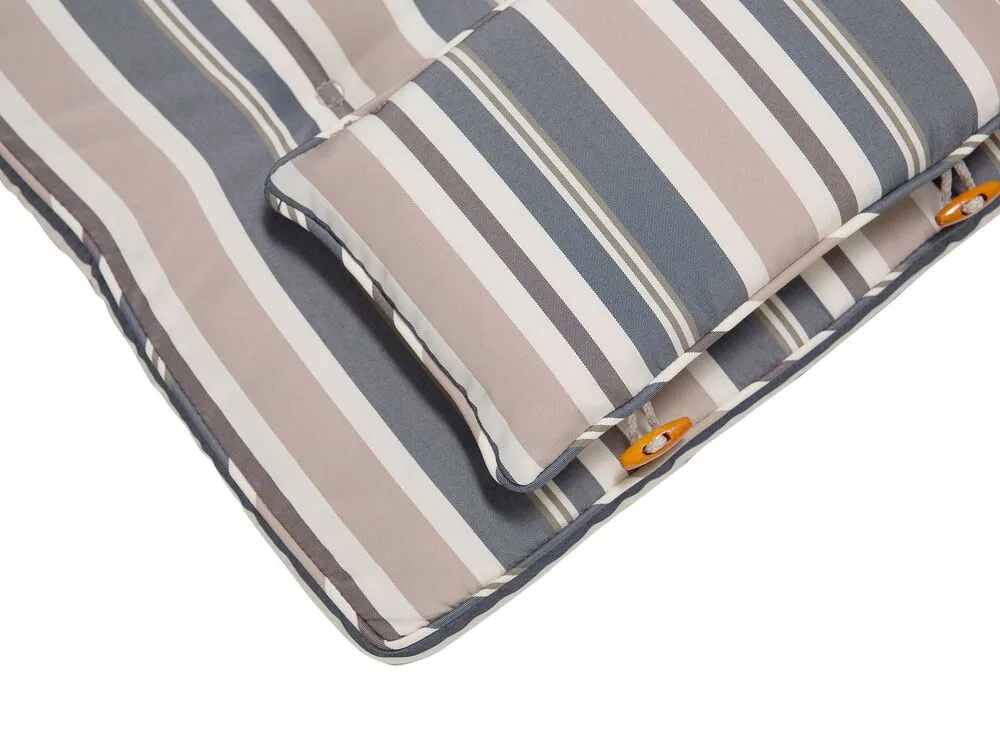 Kussen voor tuinstoel set van 8 donkerblauw/beige MAUI par SW-MOTECH