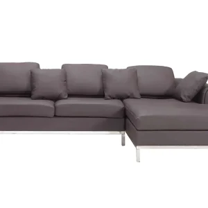 Left Hand Cuir souple Corner Sofa Brown OSLO par SW-MOTECH