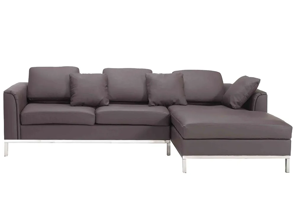 Left Hand Cuir souple Corner Sofa Brown OSLO par SW-MOTECH