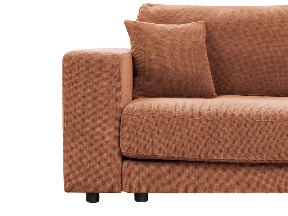 Left Hand 3 Seater Corner Sofa Red LOFOTEN