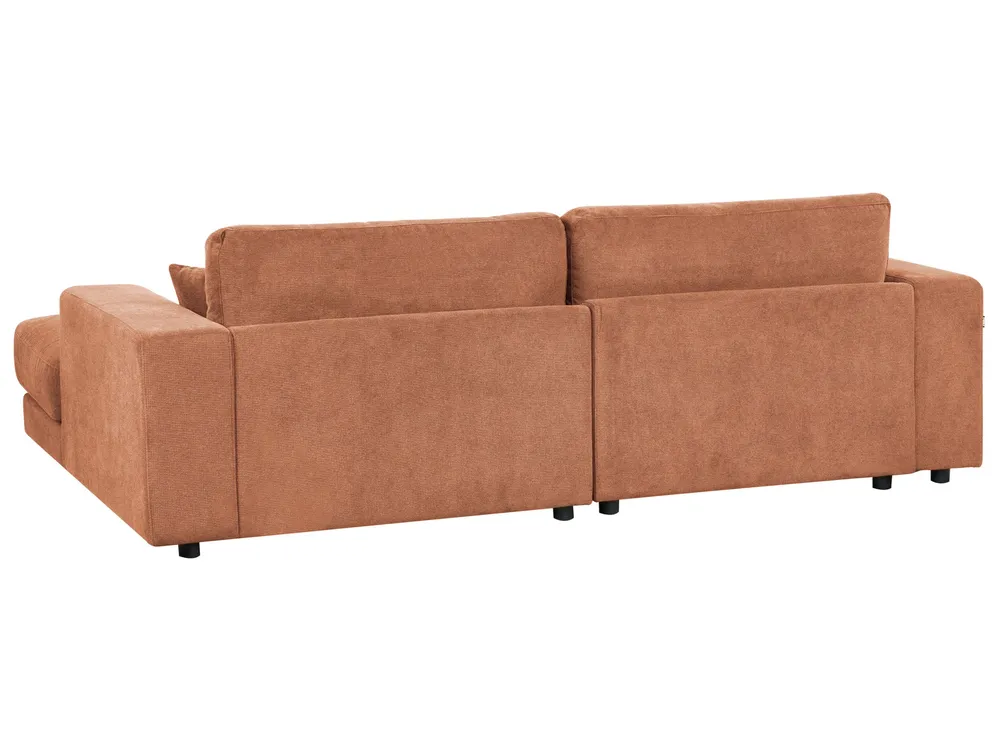 Left Hand 3 Seater Corner Sofa Red LOFOTEN
