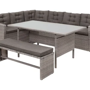 Loungeset 8-zits rotan grijs VITERBO